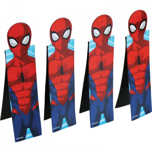 4 Marcadores de Livros com Íman 3D Spider-Man (Homem-Aranha) 
