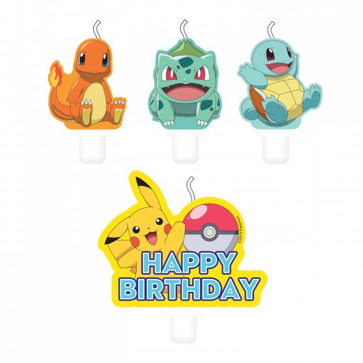 4 Velas de Aniversário Pokémon