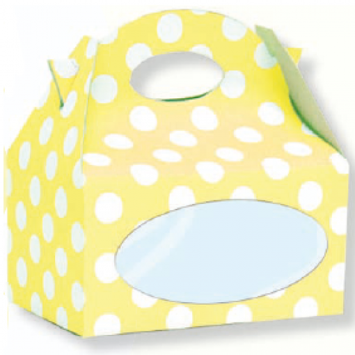 6 Caixas com Janela Bolas Amarelo