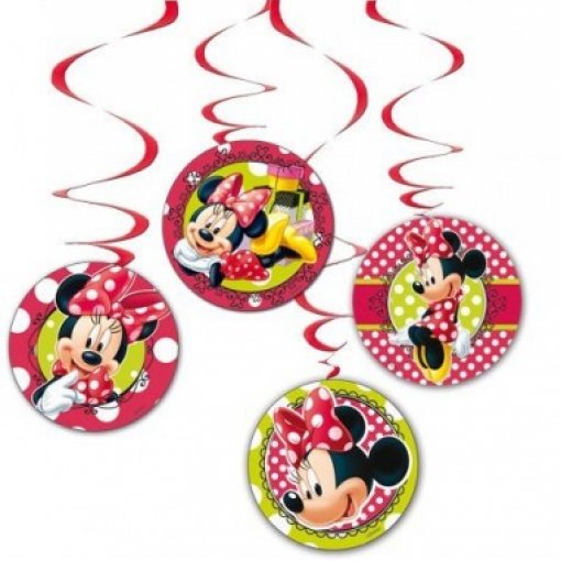 4 Pendentes Decorativos Minnie Mouse