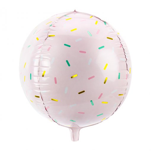 Balão Foil 40cm Orbz Sprinkle Rosa Claro