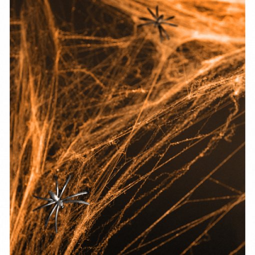 Teias de aranha Halloween Laranja 60g