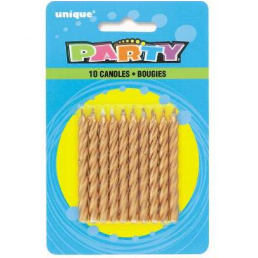 20 Velas de Aniversário Espiral Dourado