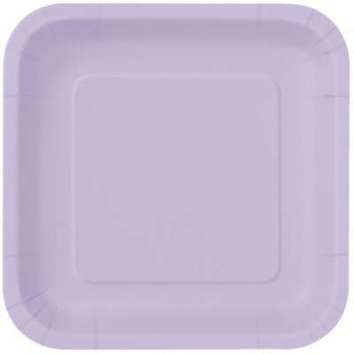 14 Pratos Quadrados 23cm EU Lilás