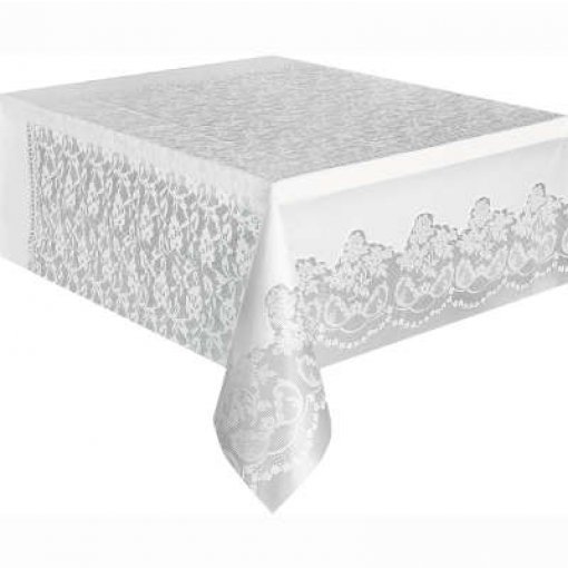 Toalha de mesa Renda Branco 1,37x2,74m