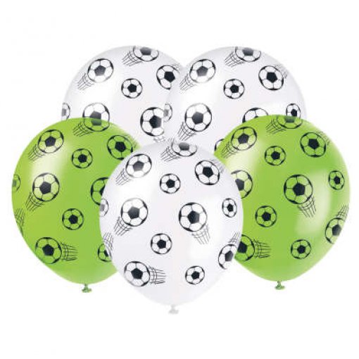 5 Balões Latex 12'' Futebol