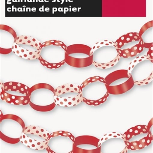 Corrente de Papel Decorativa Bolas Vermelho