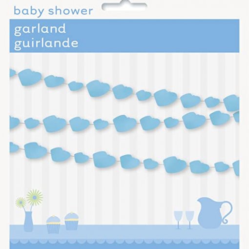 Grinalda Papel Baby Shower Azul