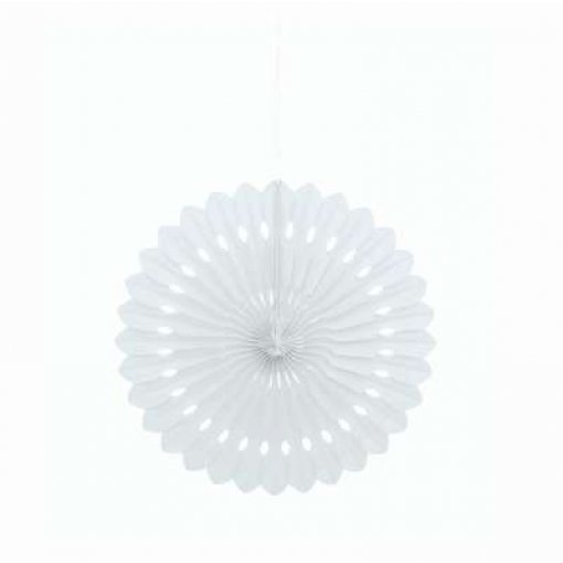 Roseta Decorativa Papel 16'' Branco