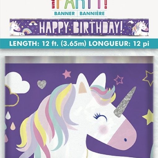Faixa foil 3,66m Unicórnio