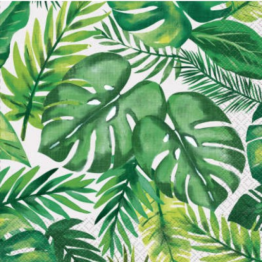 16 Guardanapos 33cm Palm Tropical Luau