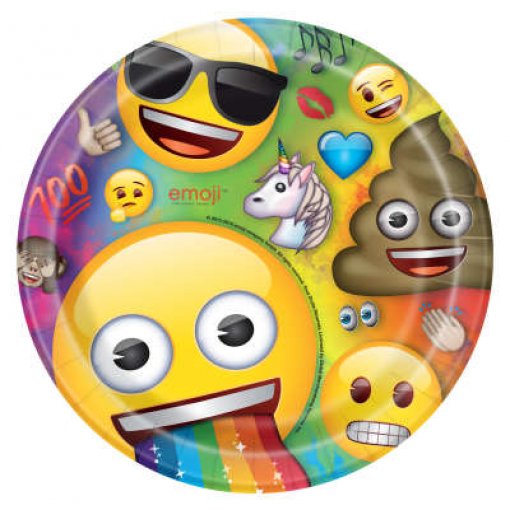 8 Pratos 23cm EU Emoji Rainbow Fun
