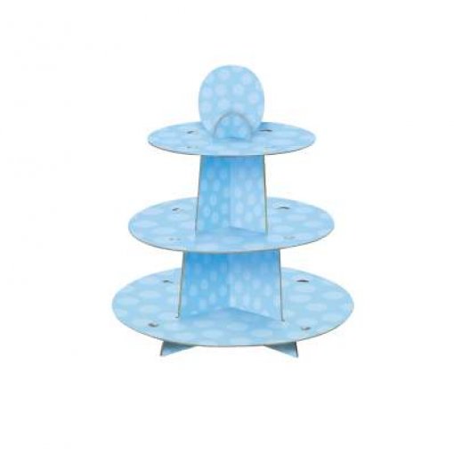 Cupcake Stand 3 Andares Bolas Azul