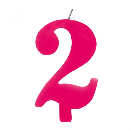 Vela Aniversário 9,5cm Sparkling Rosa nº2