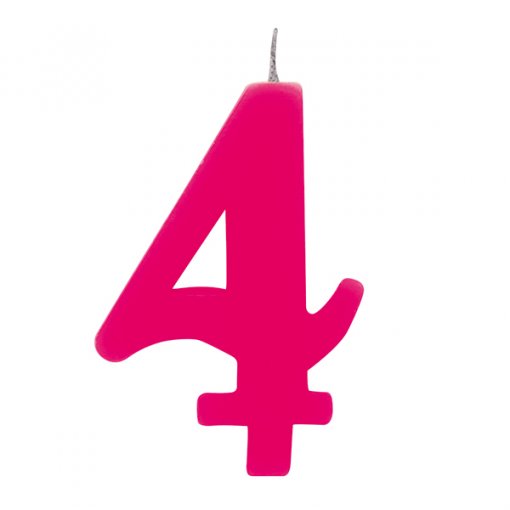 Vela Aniversário 9,5cm Sparkling Rosa nº4