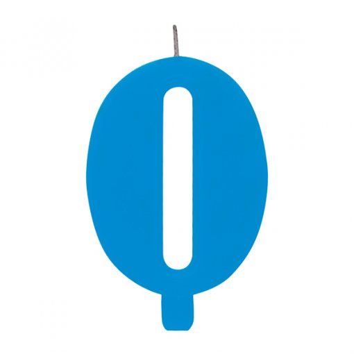 Vela Aniversário 9,5cm Sparkling Azul nº0