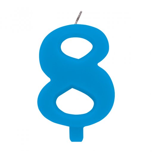 Vela Aniversário 9,5cm Sparkling Azul nº8