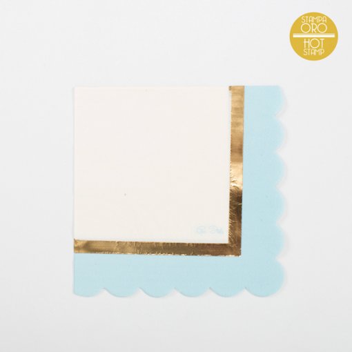 16 Guardanapos 33cm Chic Azul