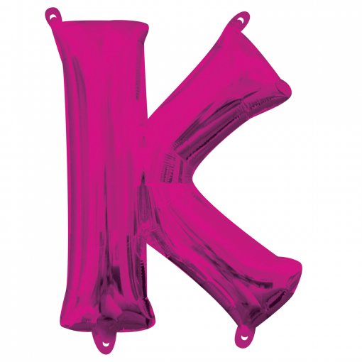 Balão Foil 40cm Rosa Letra K