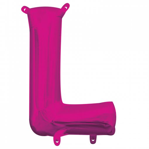 Balão Foil 40cm Rosa Letra L
