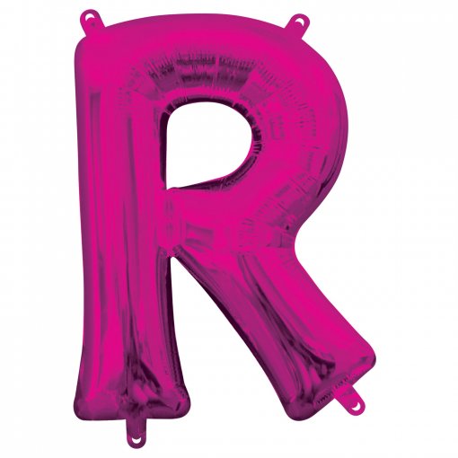 Balão Foil 40cm Rosa Letra R