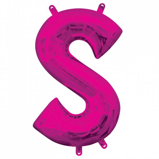 Balão Foil 40cm Rosa Letra S