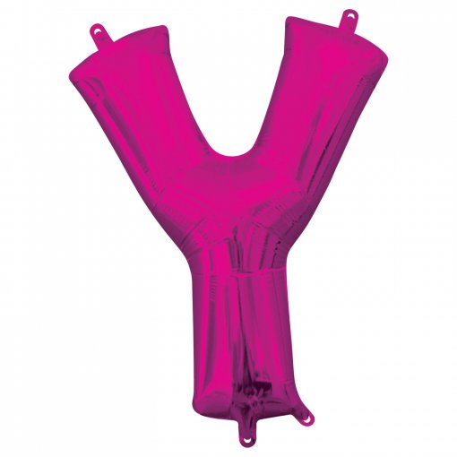 Balão Foil 40cm Rosa Letra Y