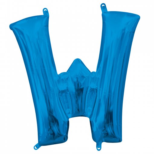 Balão Foil 40cm Azul Letra W