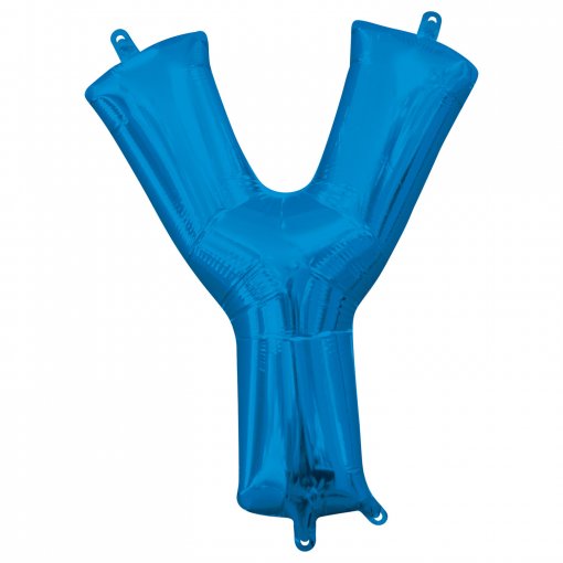 Balão Foil 40cm Azul Letra Y