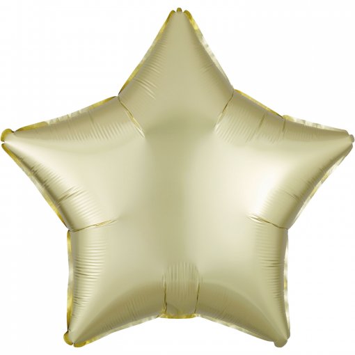 Balão Foil 48cm Estrela Satin Luxe™ Amarelo Pastel