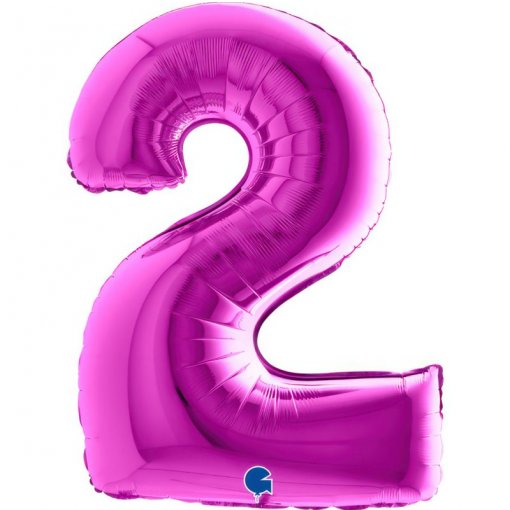 Balão Foil 102cm Roxo Número 2