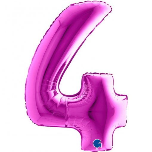 Balão Foil 102cm Roxo Número 4
