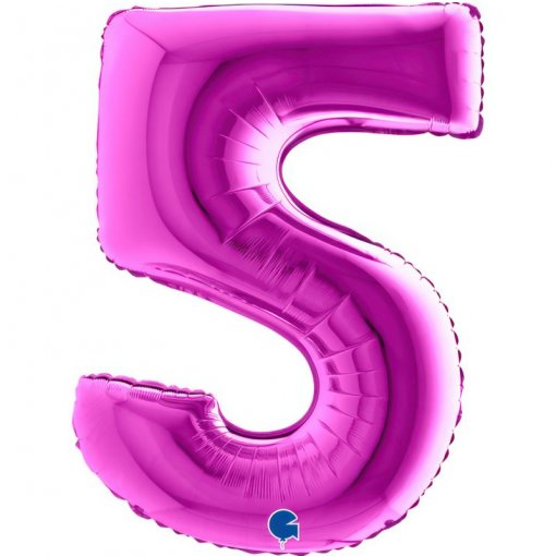 Balão Foil 102cm Roxo Número 5