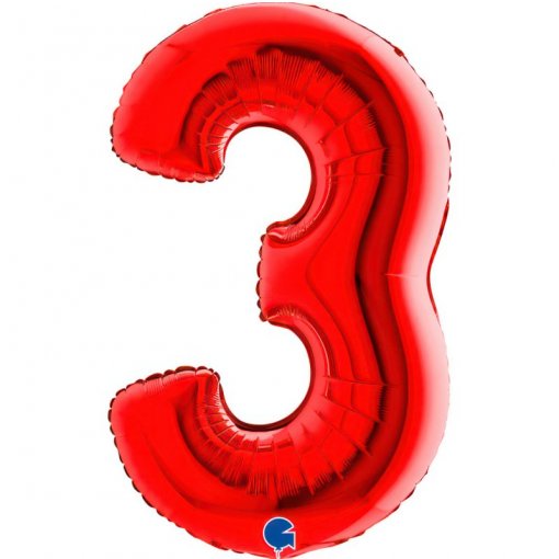 Balão Foil 102cm Vermelho nº3