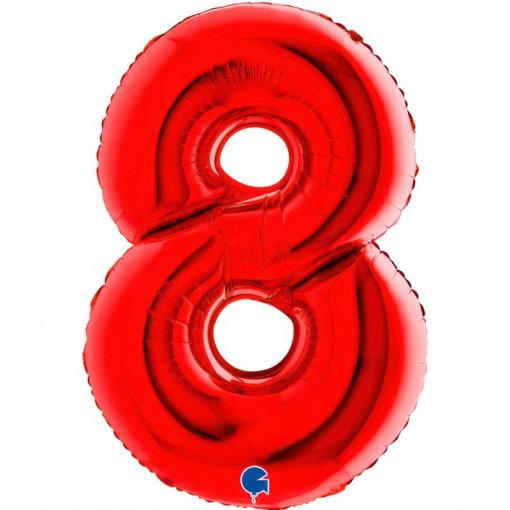 Balão Foil 102cm Vermelho nº8