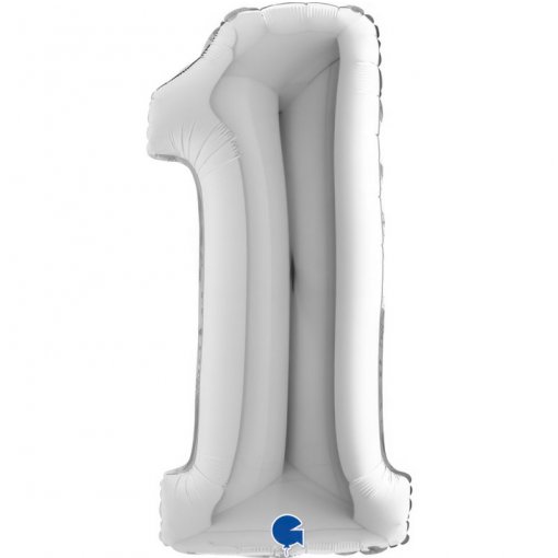 Balão Foil 102cm Prateado nº1