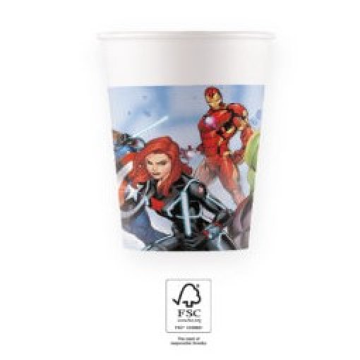 8 Copos 200ml EU Avengers