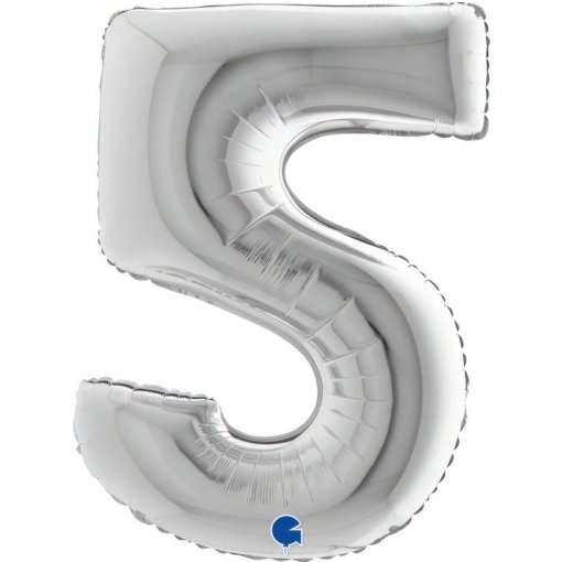 Balão Foil 102cm Prateado nº5