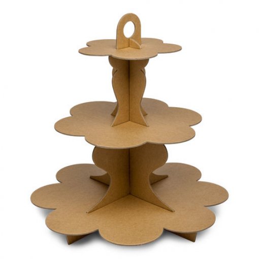 Cupcake Stand 34cm 3 Andares Kraft