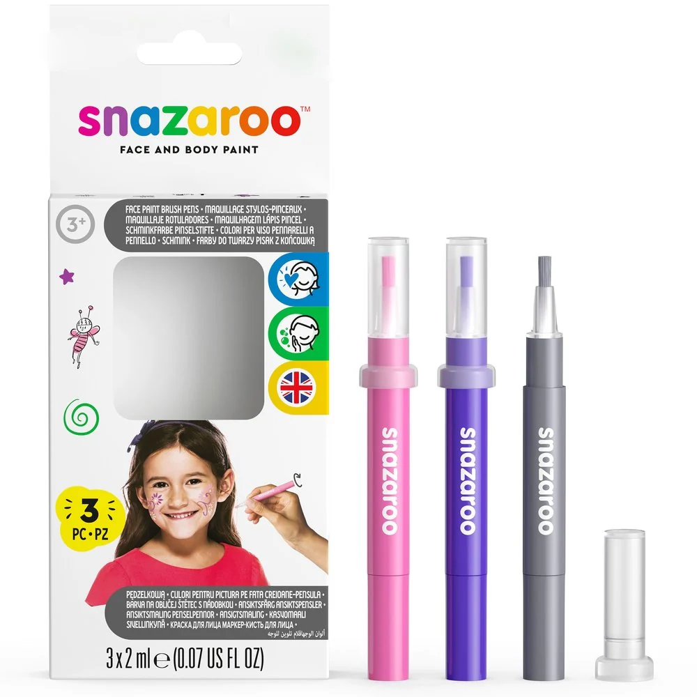3 Canetas de Pintura Facial Fantasy Snazaroo