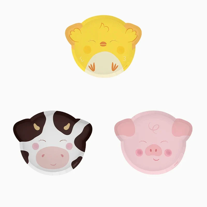 6 Pratos 20x25cm Animais da Quinta - Farm