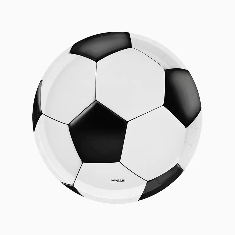 6 Pratos 23cm Futebol