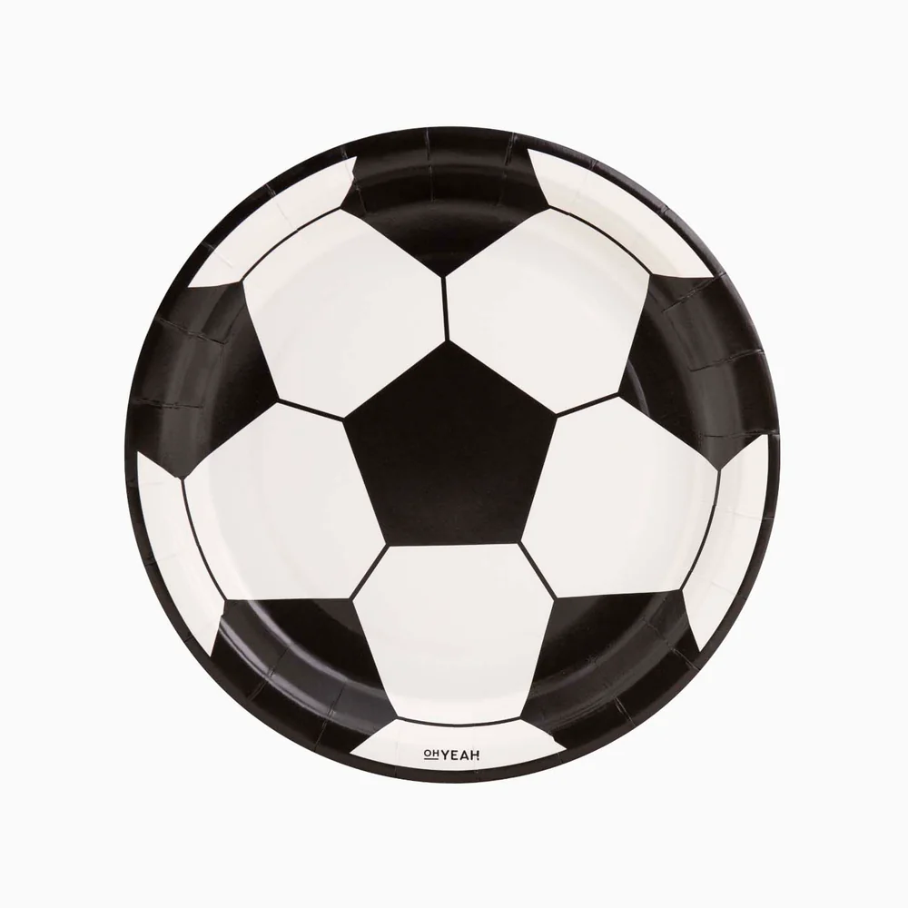 6 Pratos 23cm Futebol