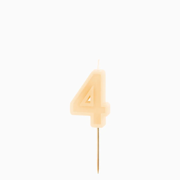 Vela de Aniversário Creme 6cm nº4