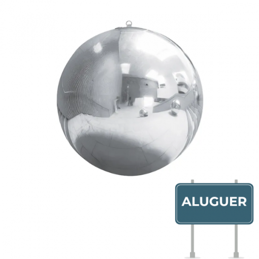 Aluguer de Mirror Ball PVC 120cm Prateado