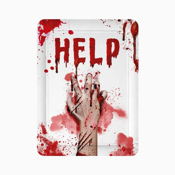 2 Bandejas de Papel 25x34cm Sangue - Halloween