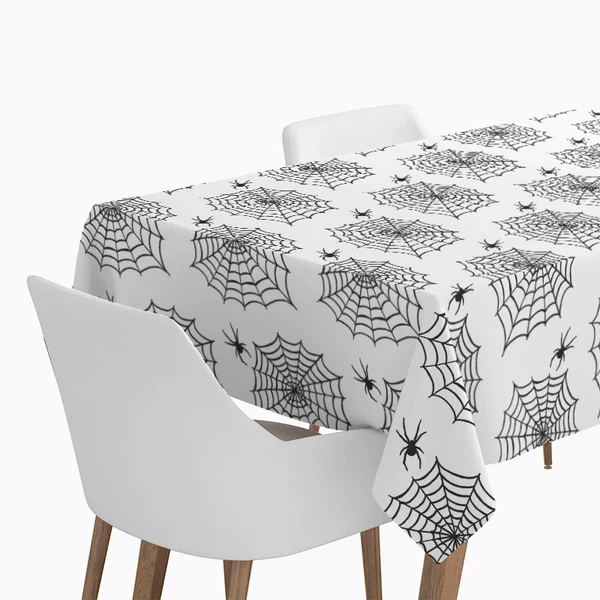 Toalha de Mesa de Papel em Rolo 1,2x5m Teia de Aranha de Halloween