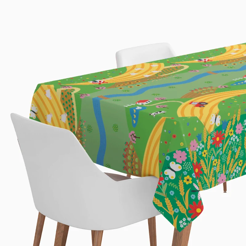 Toalha de Mesa 120x180cm Animais da Quinta - Farm