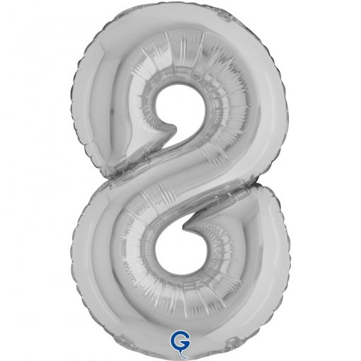 Balão Foil 14'' (35cm) Prateado nº8