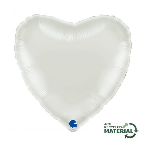Balão Foil 18'' Coração White - Branco